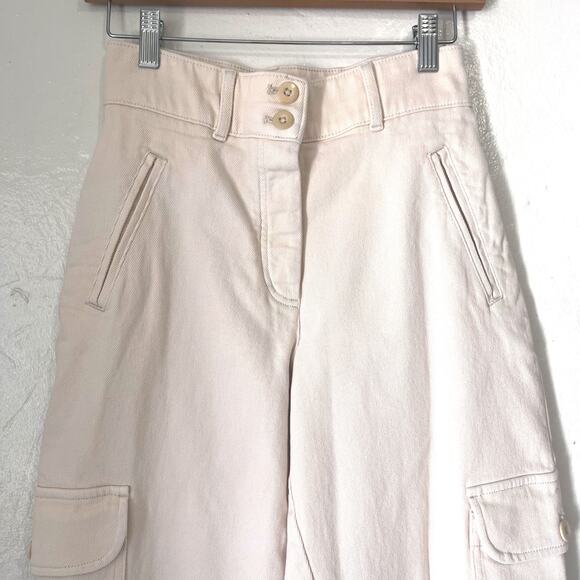 ARITZIA WILFRED FREE Modern High Waisted Twill Cargo Pants Size 2 - Picture 4 of 12